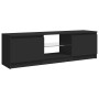 Mueble para TV con luces LED negro 120x30x36 cm