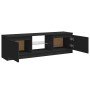 Mueble para TV con luces LED negro 120x30x36 cm