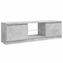 Mueble de TV con luces LED gris hormigón 120x30x36 cm