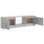 Mueble de TV con luces LED gris hormigón 120x30x36 cm