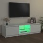 Mueble para TV con luces LED blanco 140x40x36 cm en Muebles TV | Comprar online en Foro24