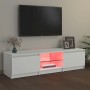 Mueble para TV con luces LED blanco 140x40x36 cm en Muebles TV | Comprar online en Foro24