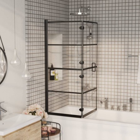 ESG schwarze faltbare Duschwand 120x140 cm von vidaXL, Duschtüren - Ref: Foro24-150745, Preis: 161,34 €, Rabatt: %