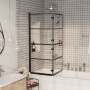 ESG schwarze faltbare Duschwand 120x140 cm von vidaXL, Duschtüren - Ref: Foro24-150745, Preis: 161,34 €, Rabatt: %
