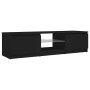 Mueble para TV con luces LED negro 140x40x36 cm