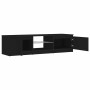 Mueble para TV con luces LED negro 140x40x36 cm