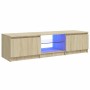 Armario TV con luces LED roble Sonoma 140x40x36 cm