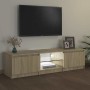 Armario TV con luces LED roble Sonoma 140x40x36 cm