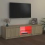 Armario TV con luces LED roble Sonoma 140x40x36 cm