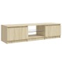 Armario TV con luces LED roble Sonoma 140x40x36 cm