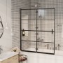 Mampara de ducha plegable ESG negro 120x140 cm de vidaXL, Puertas de ducha - Ref: Foro24-150745, Precio: 149,92 €, Descuento: %