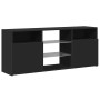 Mueble de TV con luces LED negro 120x30x50 cm