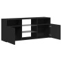 Mueble de TV con luces LED negro 120x30x50 cm