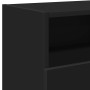 Mueble de TV con luces LED negro 120x30x50 cm