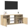 Armario TV con luces LED roble Sonoma 120x30x50 cm