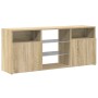 Armario TV con luces LED roble Sonoma 120x30x50 cm