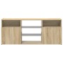 Armario TV con luces LED roble Sonoma 120x30x50 cm