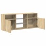 Armario TV con luces LED roble Sonoma 120x30x50 cm