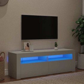 Mueble para TV con luces LED blanco 120x35x40 cm