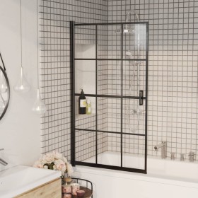 ESG black shower screen 80x140 cm by vidaXL, shower doors - Ref: Foro24-150746, Price: 120,75 €, Discount: %