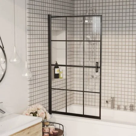 ESG black shower screen 80x140 cm by vidaXL, shower doors - Ref: Foro24-150746, Price: 125,31 €, Discount: %