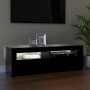 Mueble de TV con luces LED negro 120x35x40 cm en Muebles TV | Comprar online en Foro24