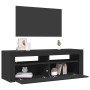 Mueble de TV con luces LED negro 120x35x40 cm en Muebles TV | Comprar online en Foro24