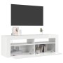 Mueble de TV con luces LED blanco brillante 120x35x40 cm en Muebles TV | Comprar online en Foro24