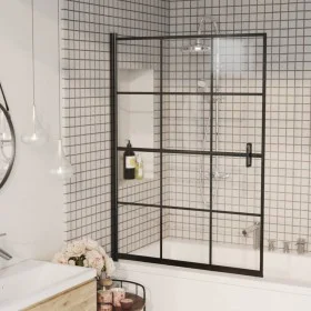 Black 100x140 cm ESG shower screen by vidaXL, shower doors - Ref: Foro24-150747, Price: 150,42 €, Discount: %