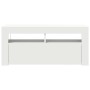 Mueble de TV con luces LED blanco 90x35x40 cm