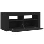 Mueble de TV con luces LED negro 90x35x40 cm