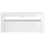 Mueble de TV con luces LED blanco brillante 90x35x40 cm