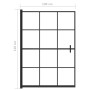 ESG schwarze Duschwand 100x140 cm von vidaXL, Duschtüren - Ref: Foro24-150747, Preis: 147,16 €, Rabatt: %