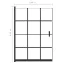 ESG schwarze Duschwand 100x140 cm von vidaXL, Duschtüren - Ref: Foro24-150747, Preis: 150,10 €, Rabatt: %