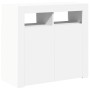 Aparador con luces LED gris brillante 80x35x75 cm