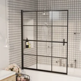 ESG black shower screen 116x140 cm by vidaXL, shower doors - Ref: Foro24-150748, Price: 139,95 €, Discount: %