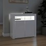 Aparador con luces LED blanco brillante 80x35x75 cm