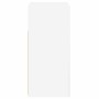 Aparador con luces LED blanco brillante 80x35x75 cm
