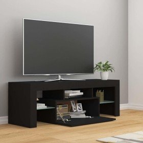 Mueble de TV con luces LED negro 120x35x40 cm Mueble de TV con luces LED negro 120x35x40 cm