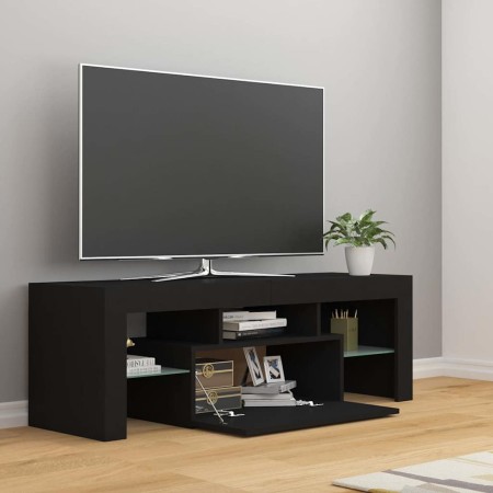 Mueble de TV con luces LED negro 120x35x40 cm en Muebles TV | Comprar online en Foro24
