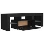 Mueble de TV con luces LED negro 120x35x40 cm en Muebles TV | Comprar online en Foro24