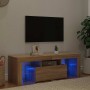 Mueble de TV con luces LED roble Sonoma 120x35x40 cm en Muebles TV | Comprar online en Foro24