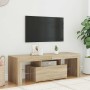 Mueble de TV con luces LED roble Sonoma 120x35x40 cm en Muebles TV | Comprar online en Foro24