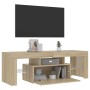 Mueble de TV con luces LED roble Sonoma 120x35x40 cm en Muebles TV | Comprar online en Foro24