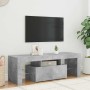 Mueble de TV con luces LED gris hormigón 120x35x40 cm en Muebles TV | Comprar online en Foro24