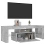 Mueble de TV con luces LED gris hormigón 120x35x40 cm en Muebles TV | Comprar online en Foro24