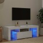 Mueble de TV con luces LED blanco brillante 120x35x40 cm en Muebles TV | Comprar online en Foro24