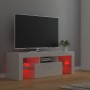 Mueble de TV con luces LED blanco brillante 120x35x40 cm en Muebles TV | Comprar online en Foro24