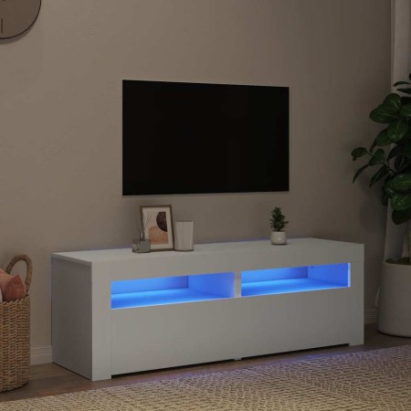 Mueble para TV con luces LED blanco 120x35x40 cm en Muebles TV | Comprar online en Foro24