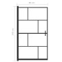 ESG schwarze Duschwand 80x140 cm von vidaXL, Duschtüren - Ref: Foro24-150749, Preis: 130,34 €, Rabatt: %